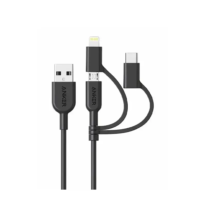 کابل شارژ انکر Anker Powerline II LightningType CMicro USB Cable (3-in-1) A8436